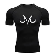 T-shirt de compression Majin manches courtes noir - Gym Arc