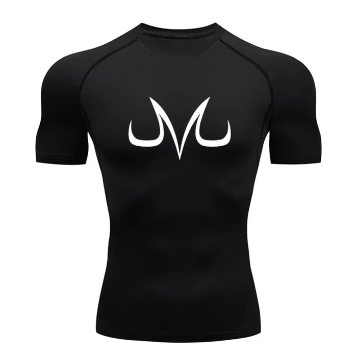 T-shirt de compression Majin manches courtes noir - Gym Arc