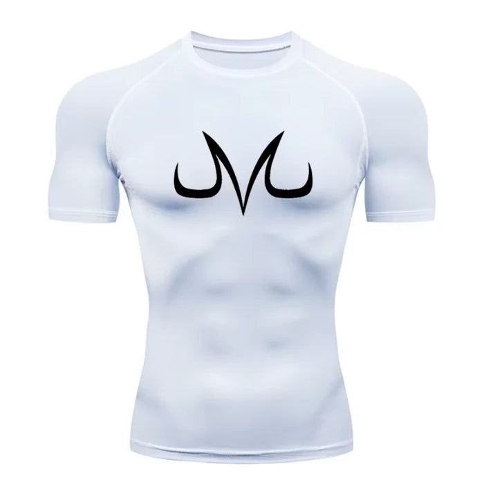 T-shirt de compression Majin manches courtes blanc - Gym Arc