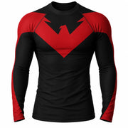 T-shirt de compression Nightwing Rouge manches longues design intégral - Gym Arc
