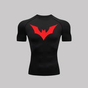 T-shirt de compression Batman Beyond manches courtes noir / logo rouge - Gym Arc