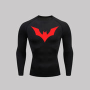 T-shirt de compression Batman Beyond manches longues noir / logo rouge - Gym Arc