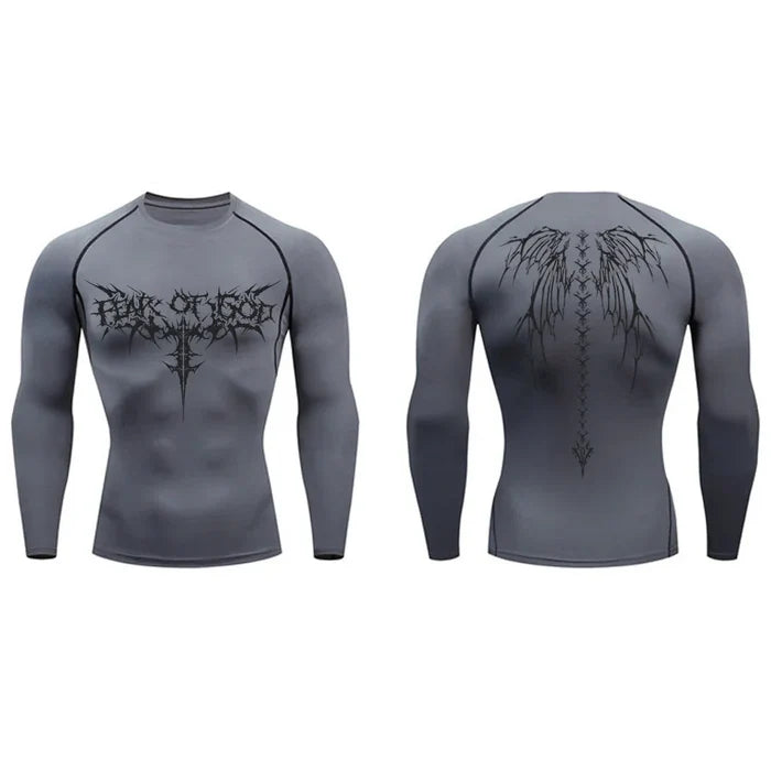 T-shirt de compression Fear Of God manches longues gris - Gym Arc