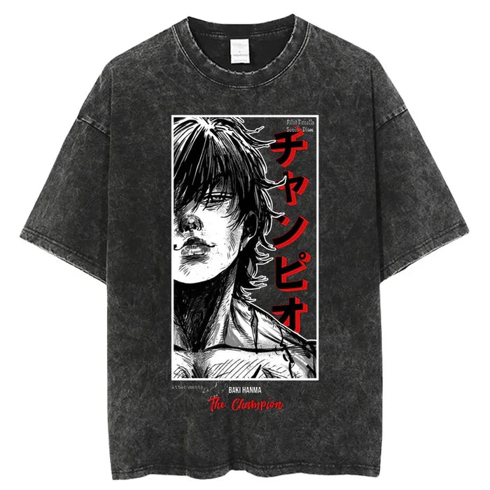 T-shirt oversize Baki Hanma homme - Gym Arc (photo 1)