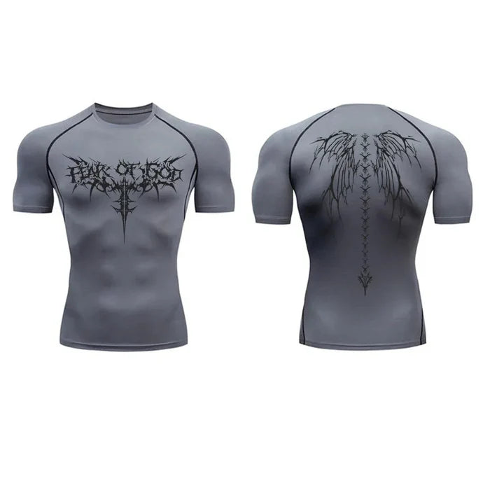T-shirt de compression Fear Of God manches courtes gris - Gym Arc