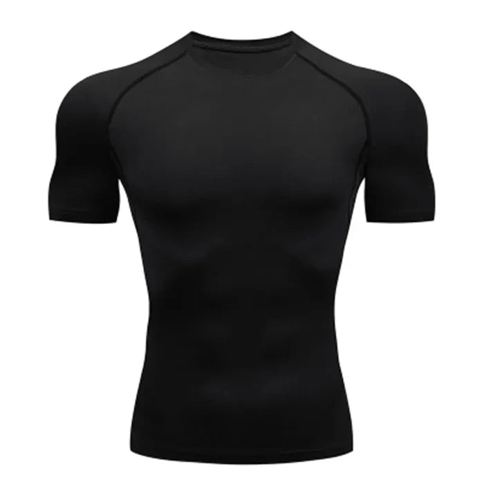 T-shirt de compression Gym Arc manches courtes noir - Gym Arc
