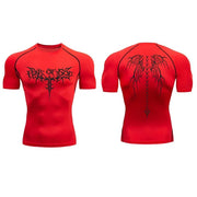 T-shirt de compression Fear Of God manches courtes rouge - Gym Arc