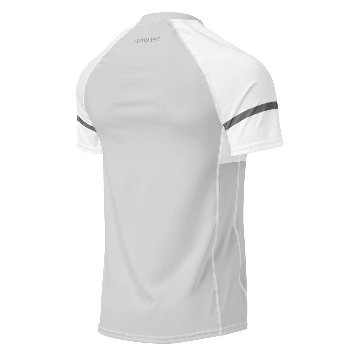 T-shirt de compression Conquest manches courtes design intégral vue de dos - Gym Arc