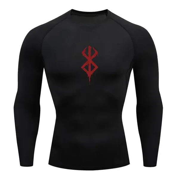 T-shirt de compression Berserk manches longues noir - Gym Arc