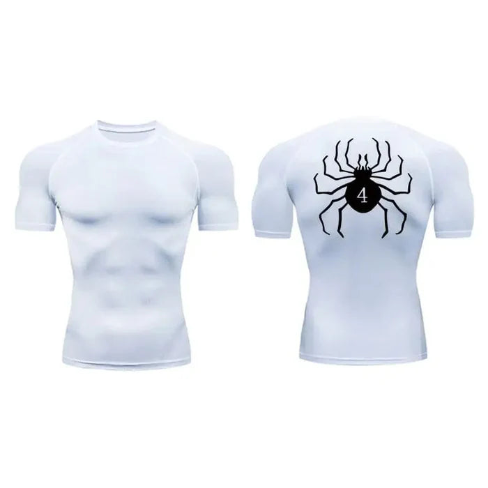 T-shirt de compression Hunter x Hunter manches courtes blanc - Gym Arc