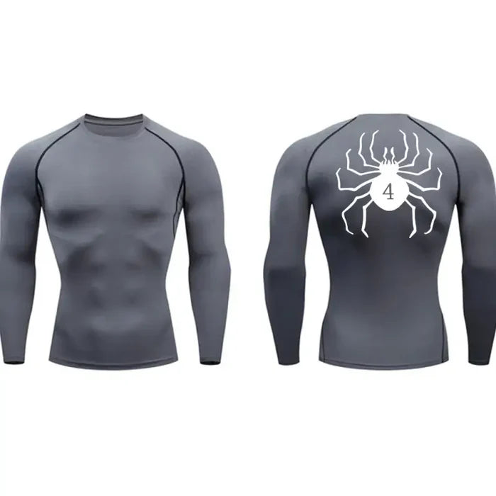 T-shirt de compression Hunter x Hunter manches longues gris - Gym Arc