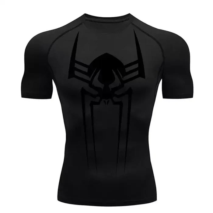 T-shirt de compression Spider 2099 manches courtes noir / logo noir - Gym Arc